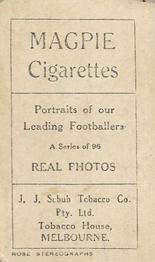 1923 Magpie Portraits of Our Leading Footballers #41 Joe Russell Back